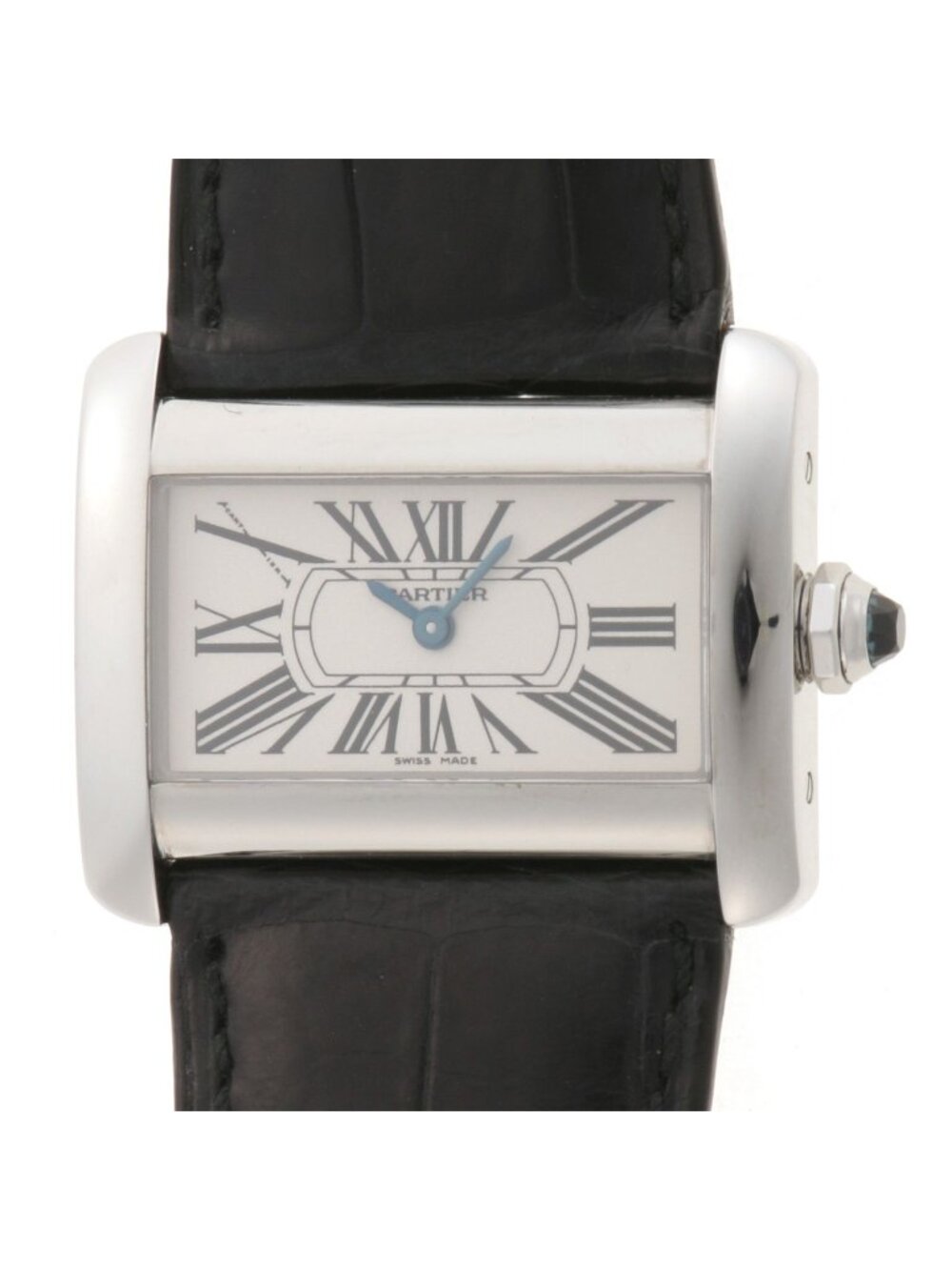 Cartier Tank Divan Mini Watch Stainless Steel White Dial Quartz